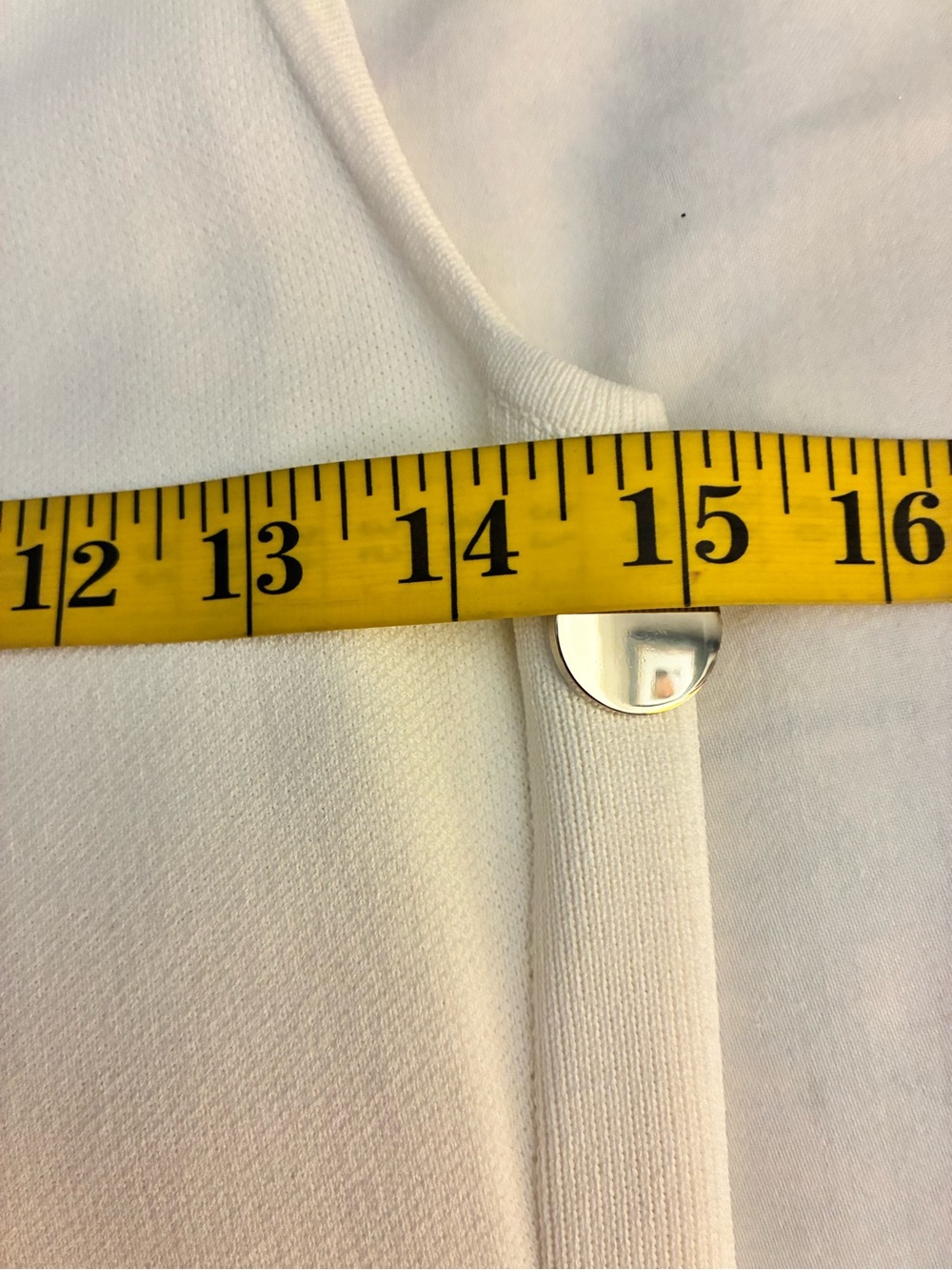 New York & Company White Knit Midi Dress Size Small Gold Button Elegant Casual - Picture 15 of 15